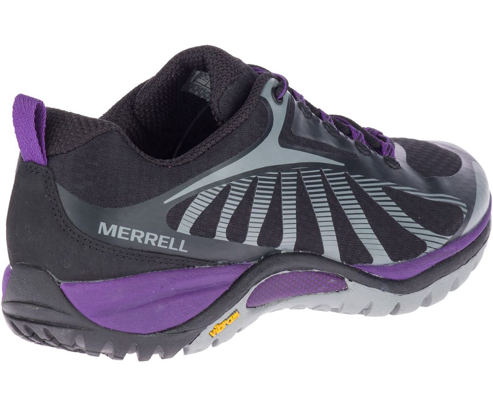 Buty Sportowe Merrell Damskie Czarne/Fioletowe - Siren Edge 3 Wide Width - 730285-HZG